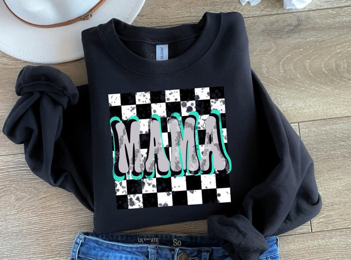 Turquoise Checkered Mama - Black Powder Boutique