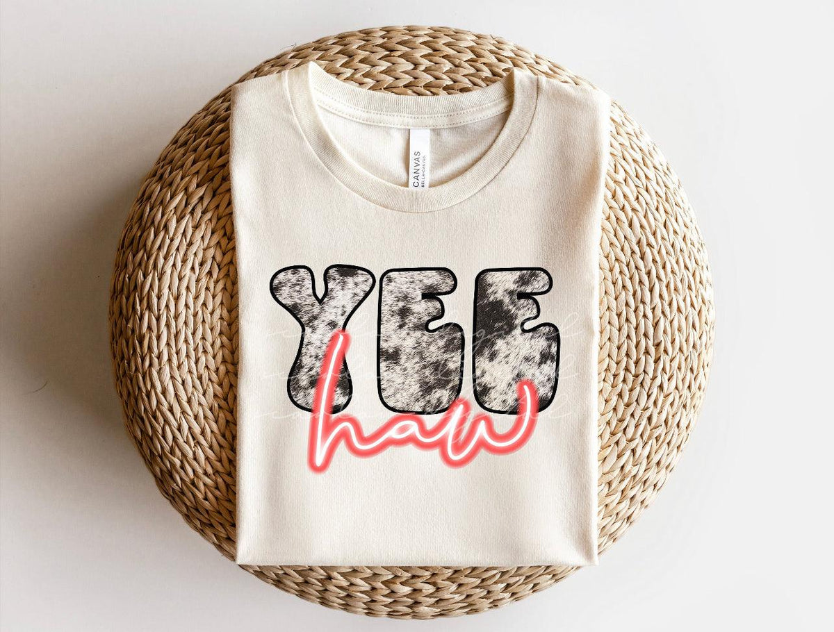 Yee Haw Neon Cowprint - Black Powder Boutique