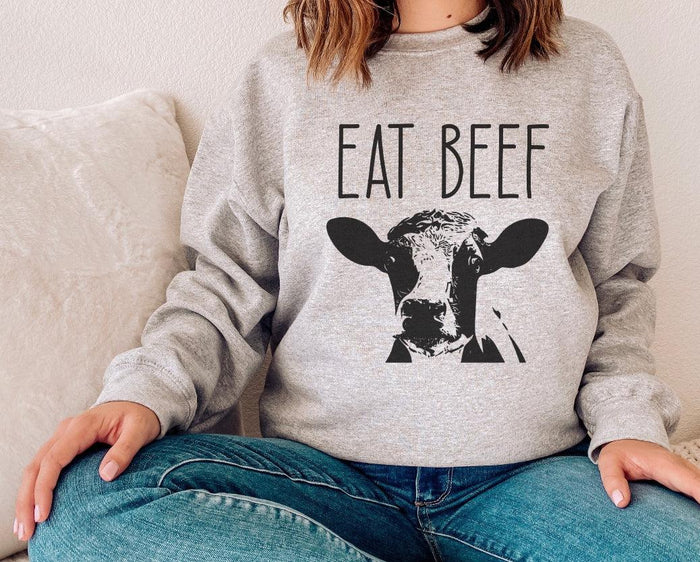 Eat Beef Sweatshirt - Black Powder Boutique