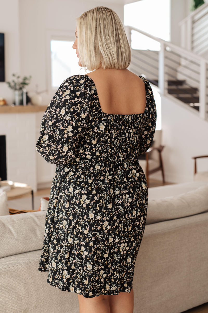 Back to the Start Floral Dress - Black Powder Boutique