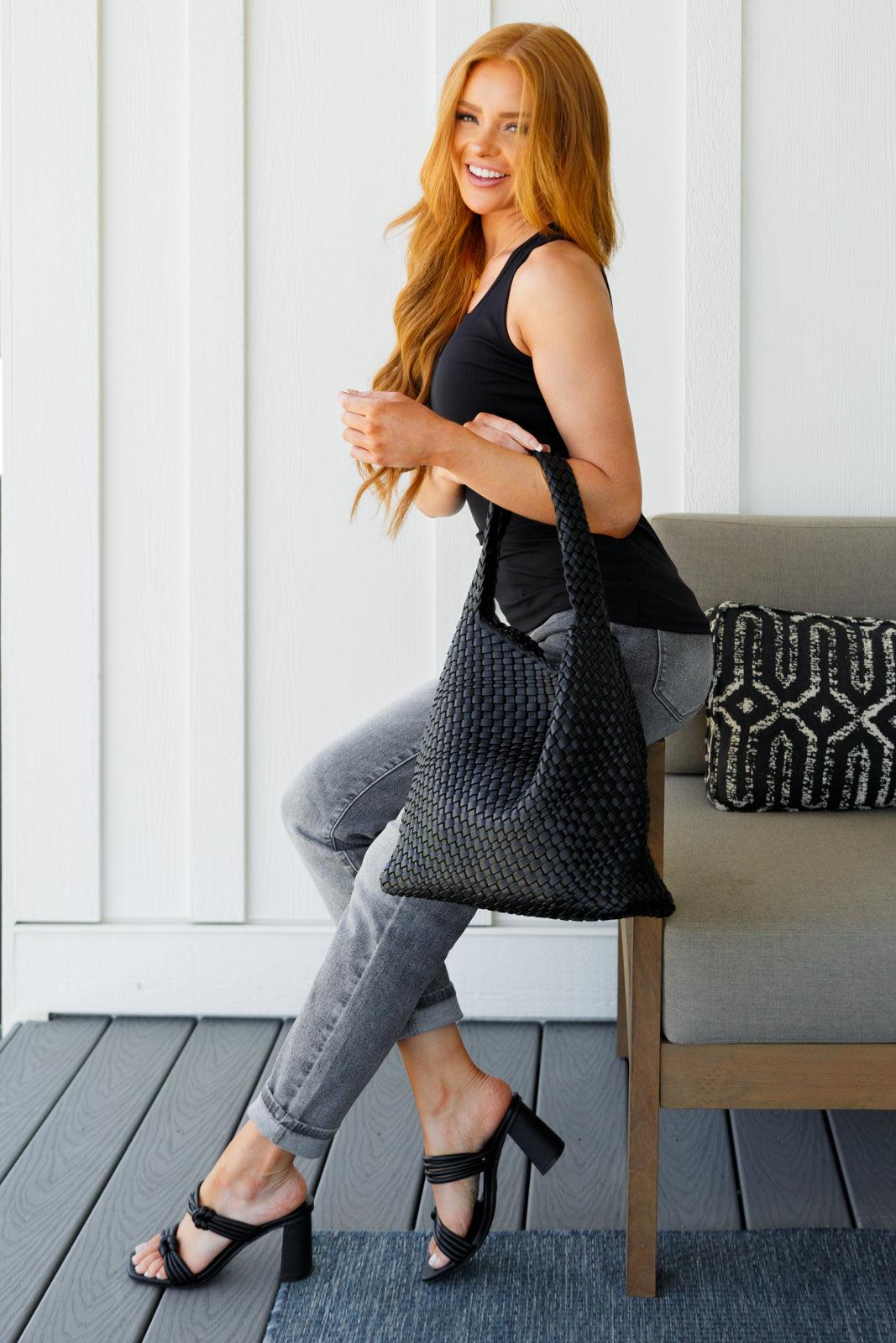 Daily Essential Notched Ribbed Tank in Black - Black Powder Boutique