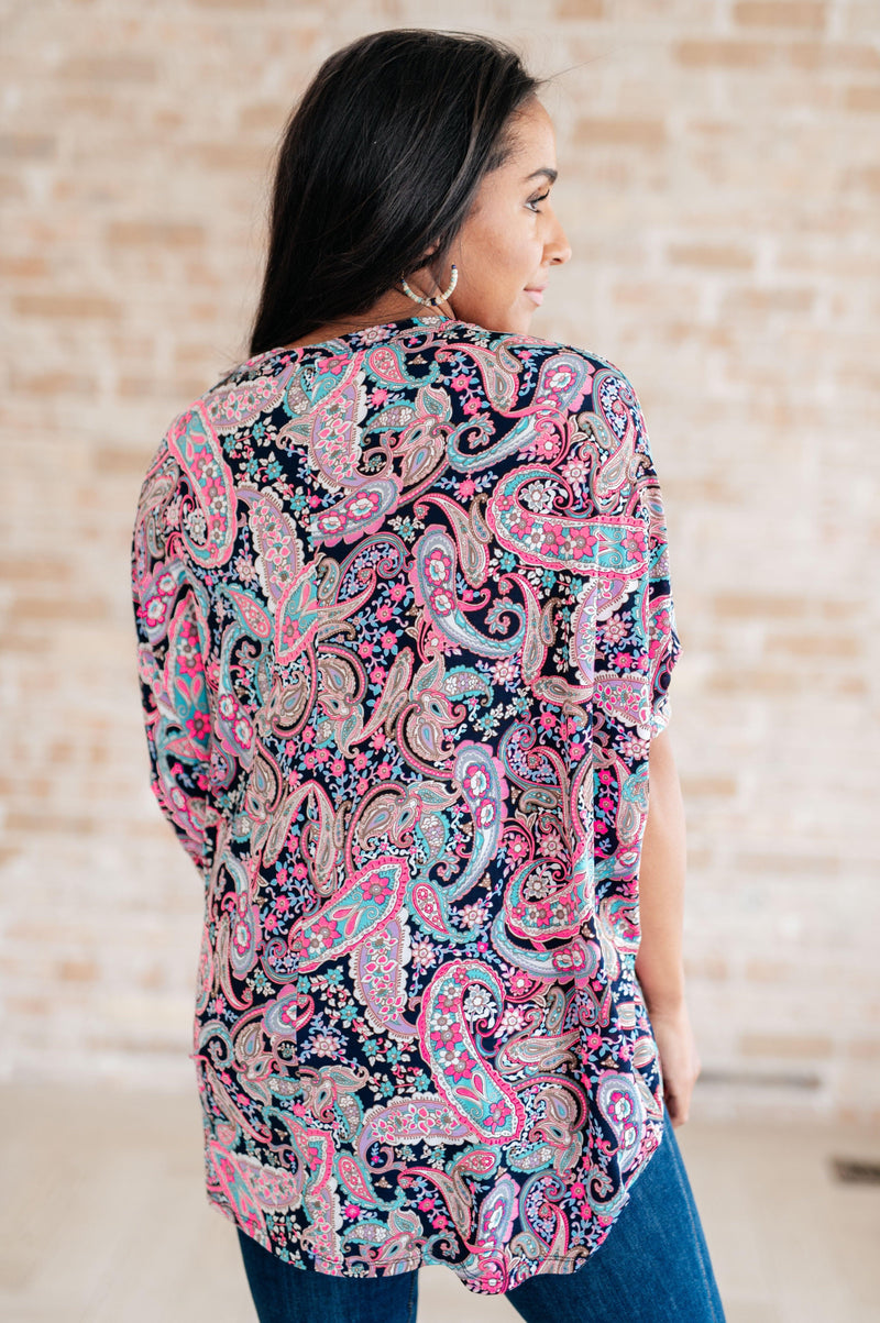 Essentially You Top in Pink Paisley - Black Powder Boutique