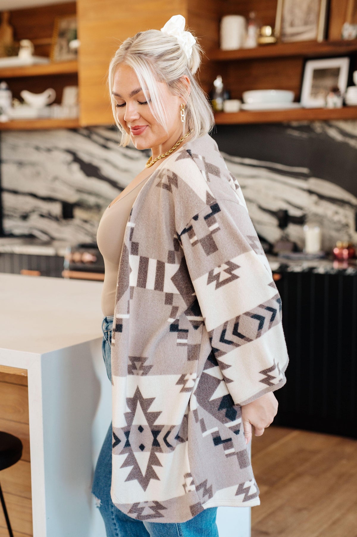 Full of Character Blanket Kimono - Black Powder Boutique