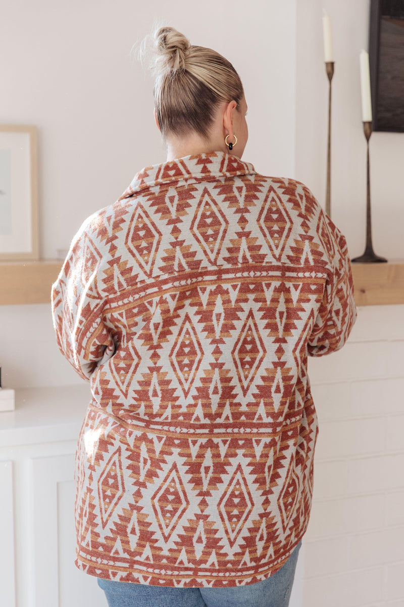 Gather Round Aztec Shacket - Black Powder Boutique