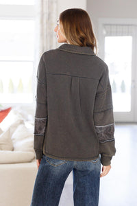 Moonstone Mineral Wash Pullover - Black Powder Boutique