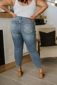 Reese Rhinestone Slim Fit Jeans - Black Powder Boutique