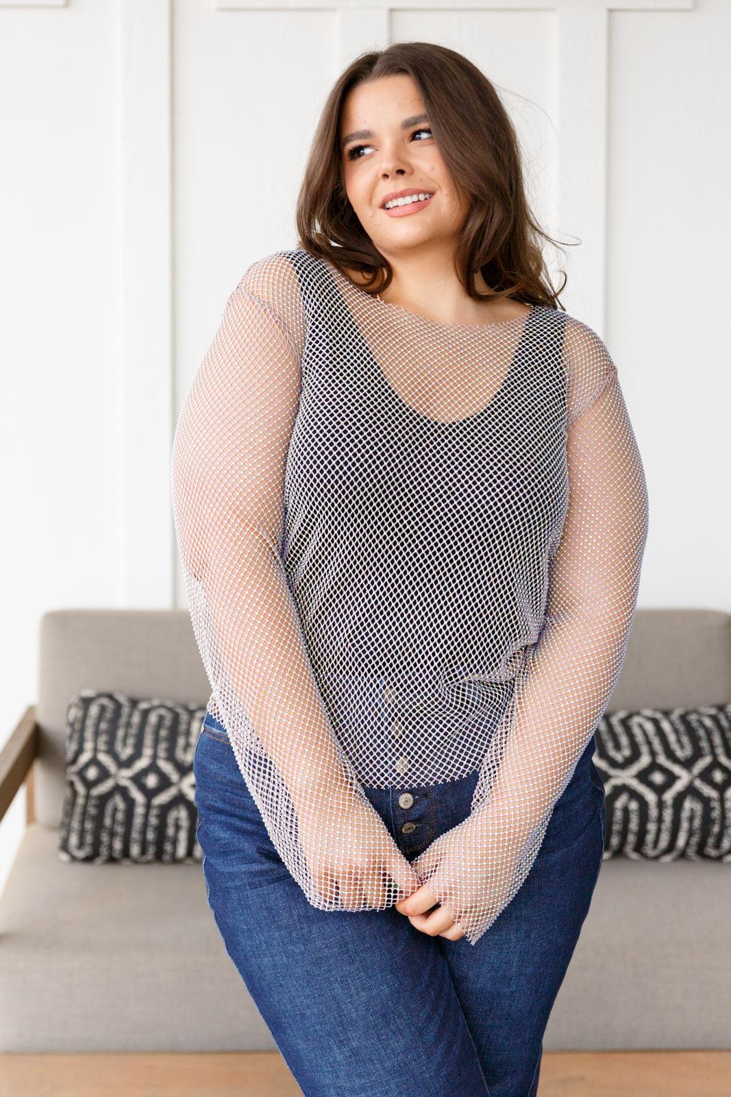 Something to Love Mesh Top - Black Powder Boutique