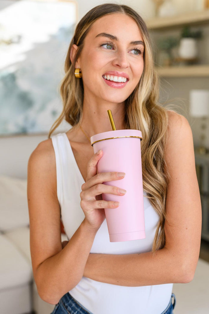 Total Eclipse Tumbler In Baby Pink - Black Powder Boutique