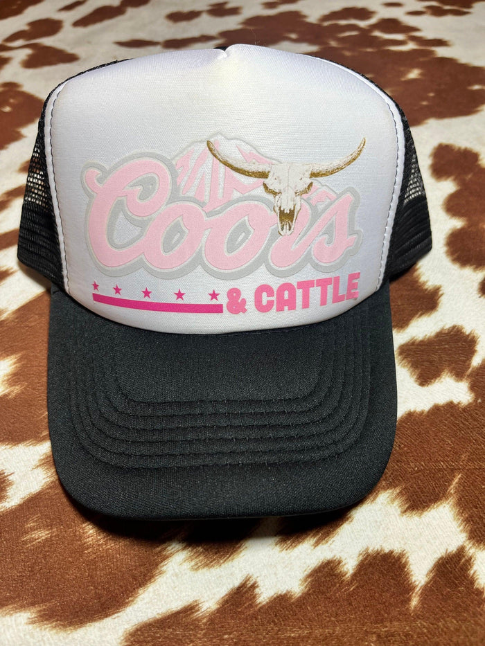 Coors & Cattle Pink Trucker Hat - Black Powder Boutique